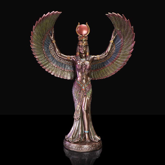 Isis Goddess of Magic & Wisdom Bronzed Figurine