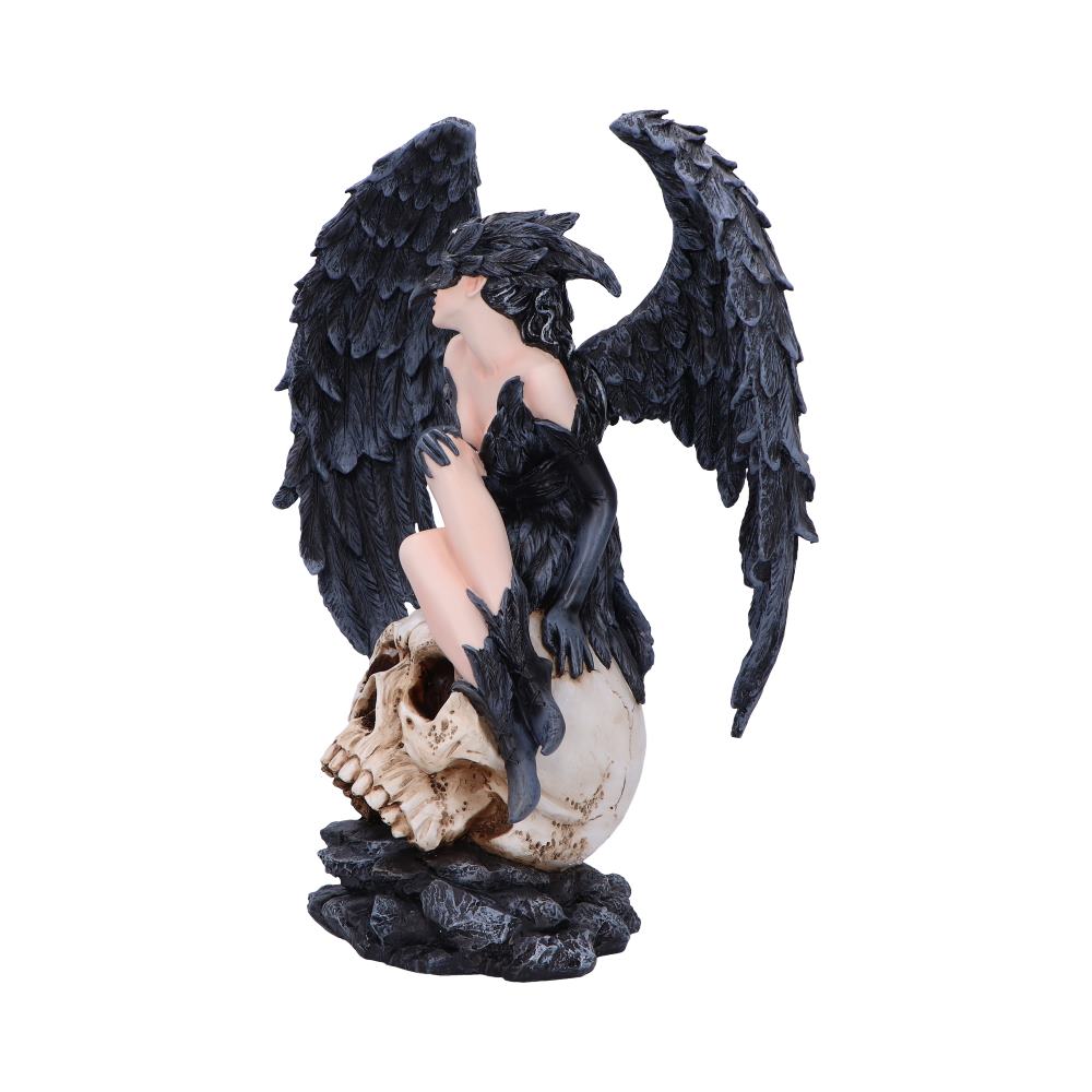 Riven Gothic Fairy On Skull Figurine