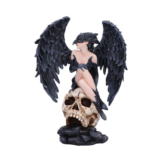 Riven Gothic Fairy On Skull Figurine