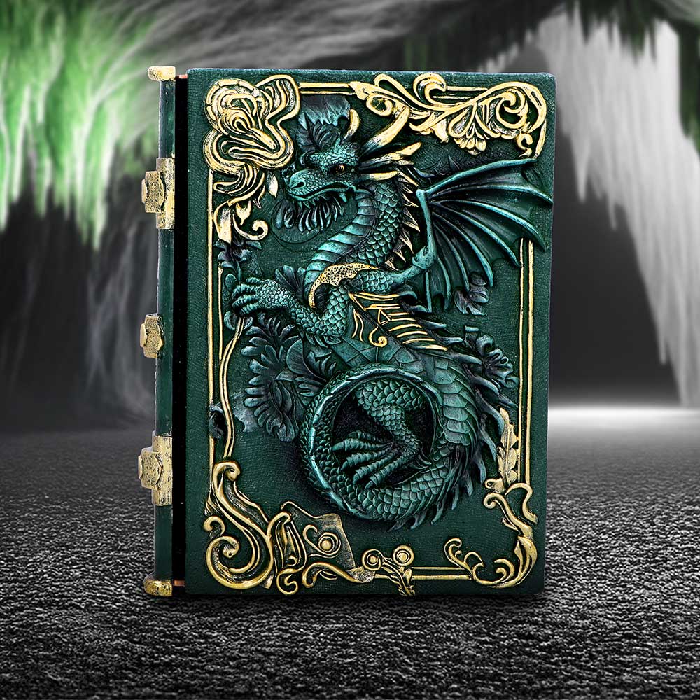 Dragons Grimoire Journal dragon resin cover blank page notebook
