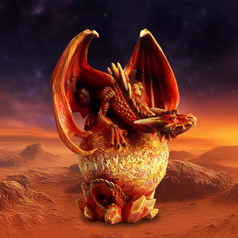 Shop The Venusian Dragon Figurine UK – a hand-painted Nemesis Now resin dragon with a Venus-style orb and celestial cloud base, perfect for dreamy fantasy décor.