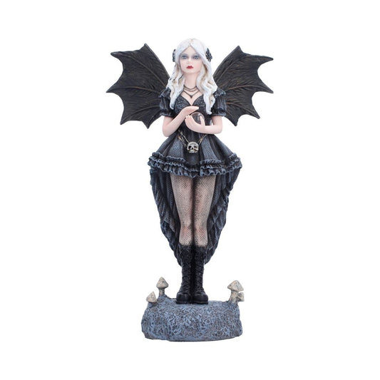 Second Sight Gothic Fairy Figurine - Front showing dark fairy holding a small rat
