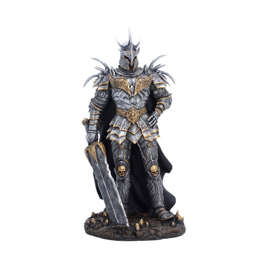 Underworld Warrior Dark Fantasy Figurine - Front showing spiked warrior with silver-and-gold armour