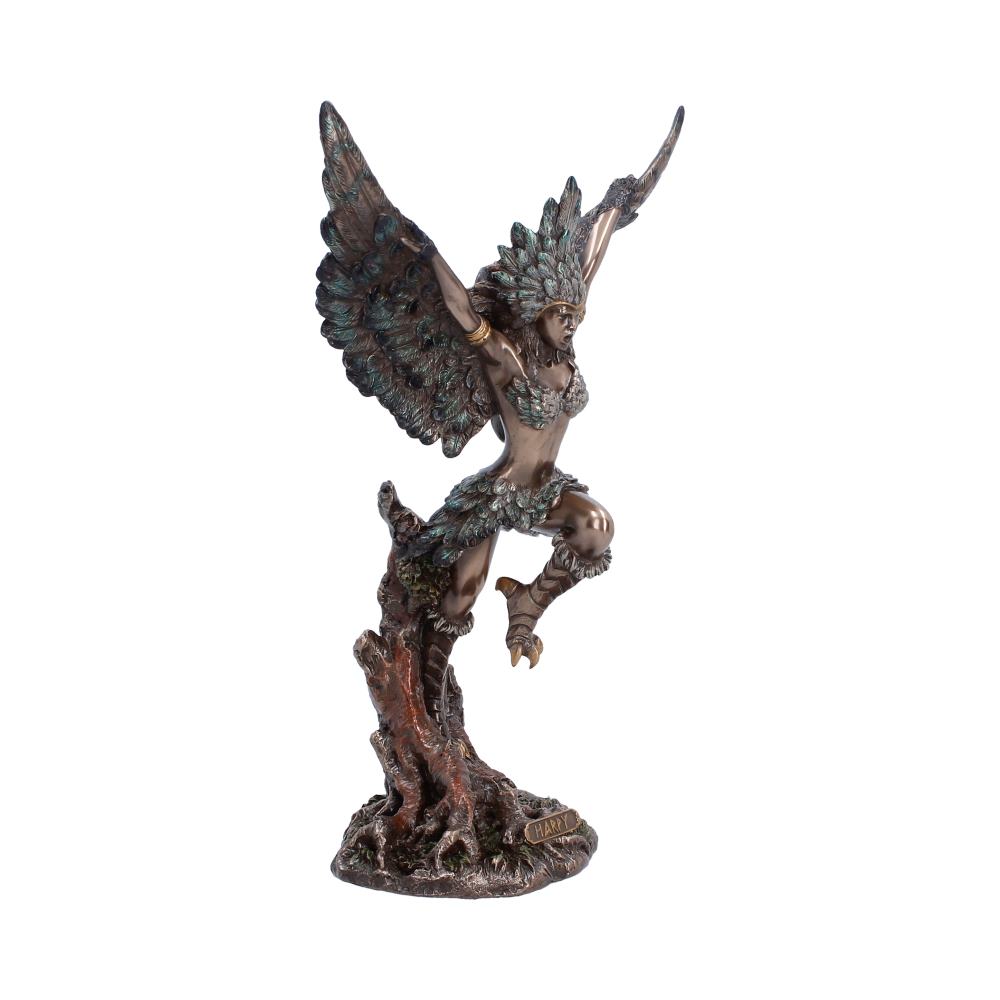 Harpy Creature of Storm and Tempest Figurine - Opposite angle of lifted pose and tree-like support