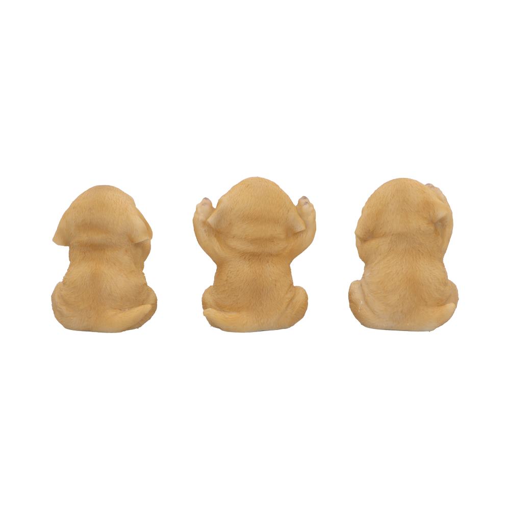 Three Wise Golden Labradors Figurines