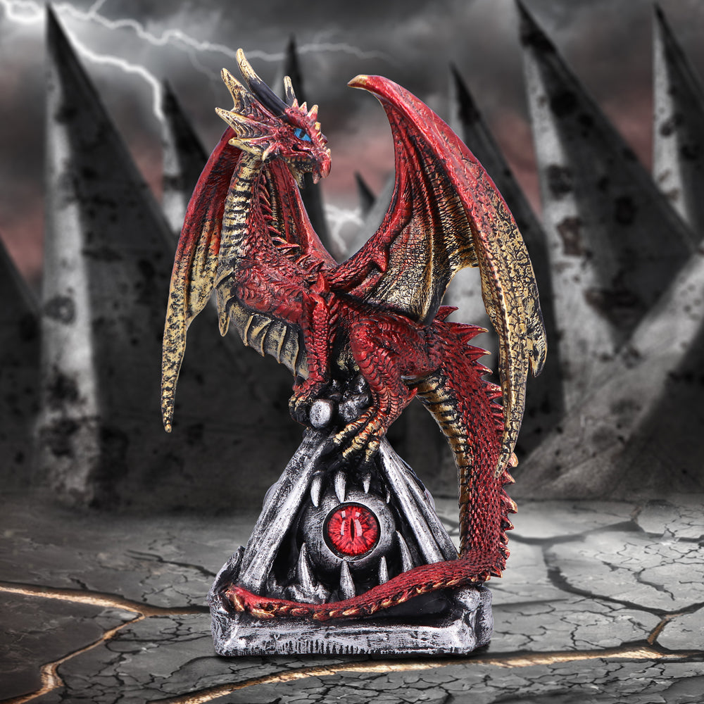 Guardian’s Gaze Dragon Figurine hand-painted polyresin dragon statue