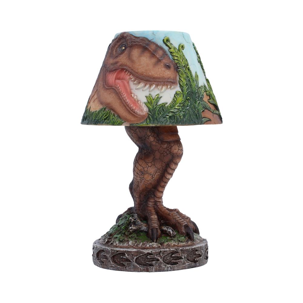 Tyrannosaurus Rex Dinosaur Lamp - alternate angle of T rex leg and foliage motifs
