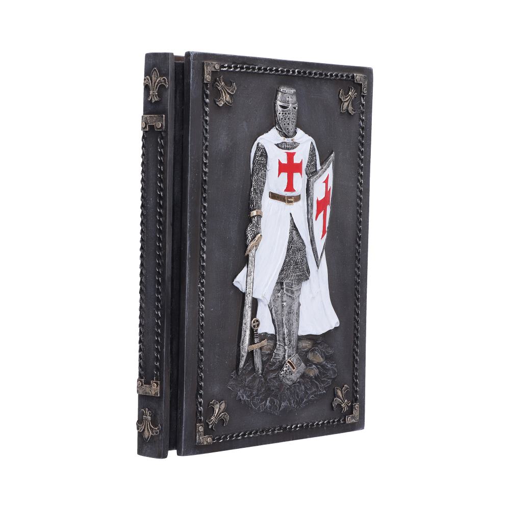 Templar’s Oath Medieval Journal - opposite view of the knight cover and plain page edges