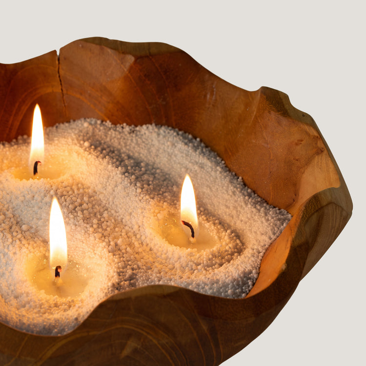 Candle sand and wax pearls for creating decorative candles