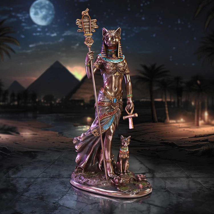 Bronzed Figurines collection featuring bronze-effect mythology, wildlife, fantasy and spiritual sculptures at Angel Dust
