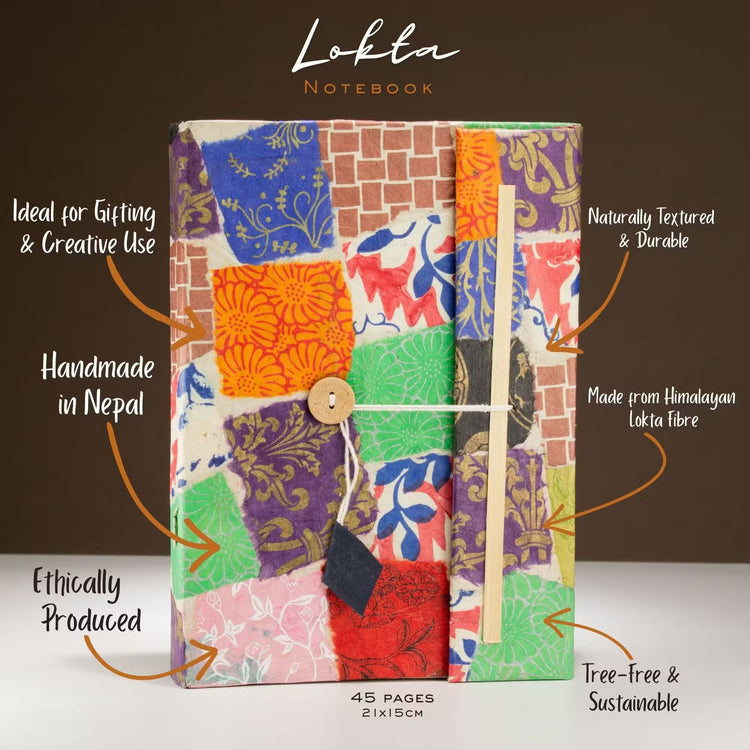 Lokta journals collection featuring handmade paper designs for journalling and creative writing