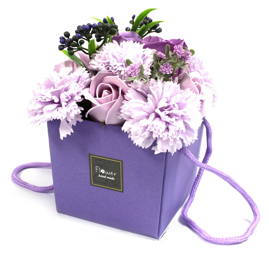 Soap Flower Bouquet - Lavender Rose and Carnation