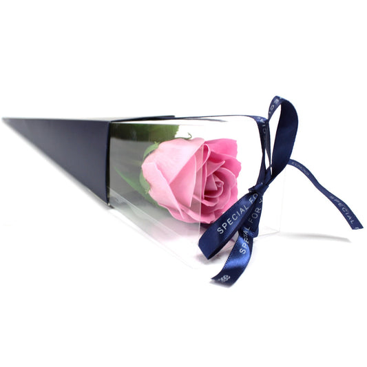 Single Rose - Pink Rose Soap Flower