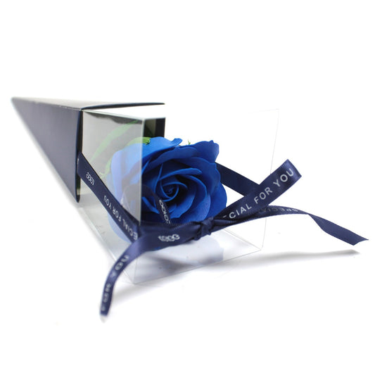 Single Rose - Blue Rose Soap Flower