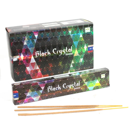 Satya Black Crystal Incense Sticks - 15gram