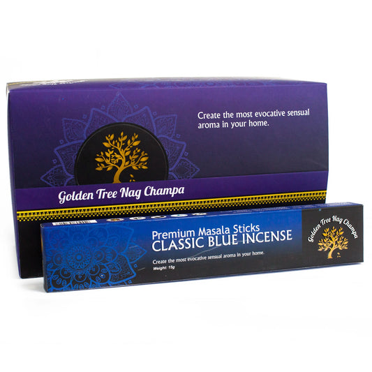 Golden Tree Nag Champa Incense Sticks - Classic Blue
