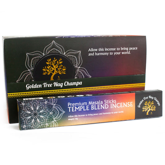Golden Tree Nag Champa Incense Sticks - Temple Blend