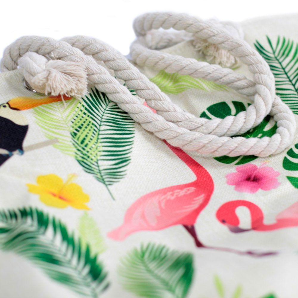 Rope Handle Bag - Flamingo and More