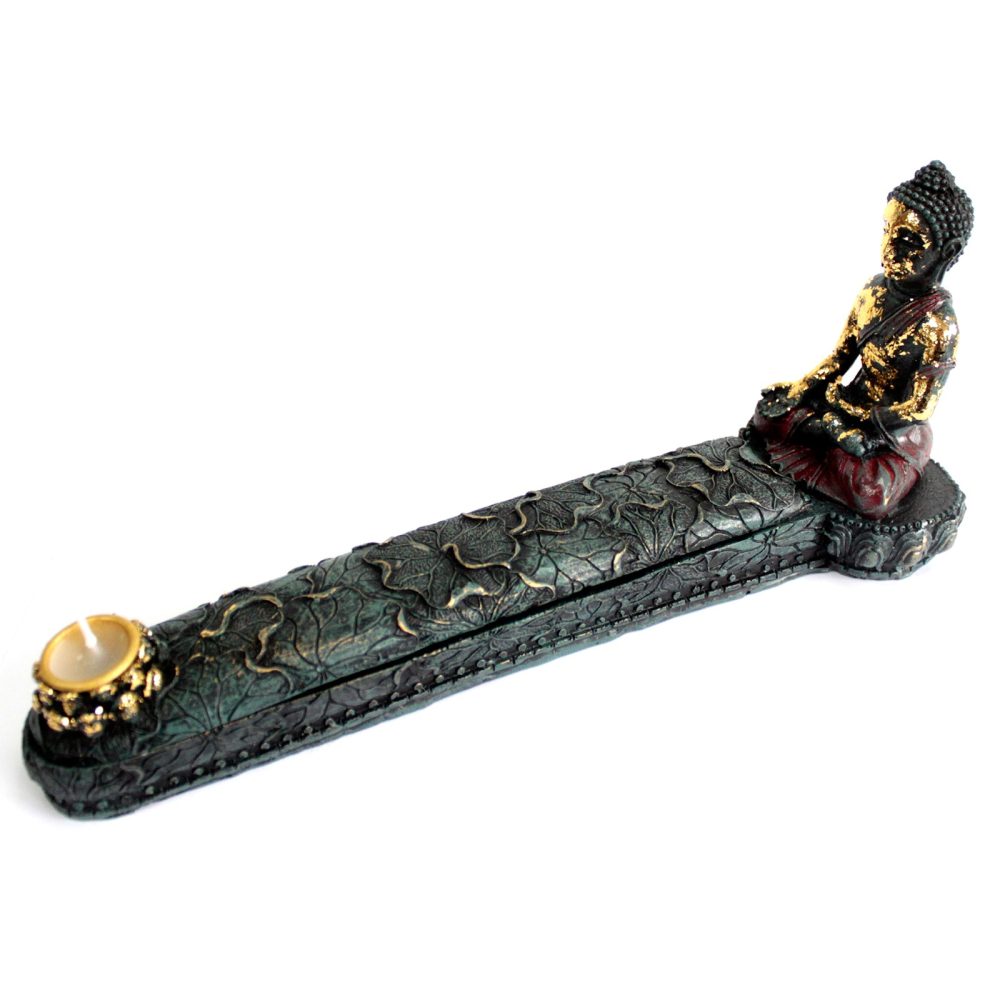 Antique Buddha - Incense Burner and Box