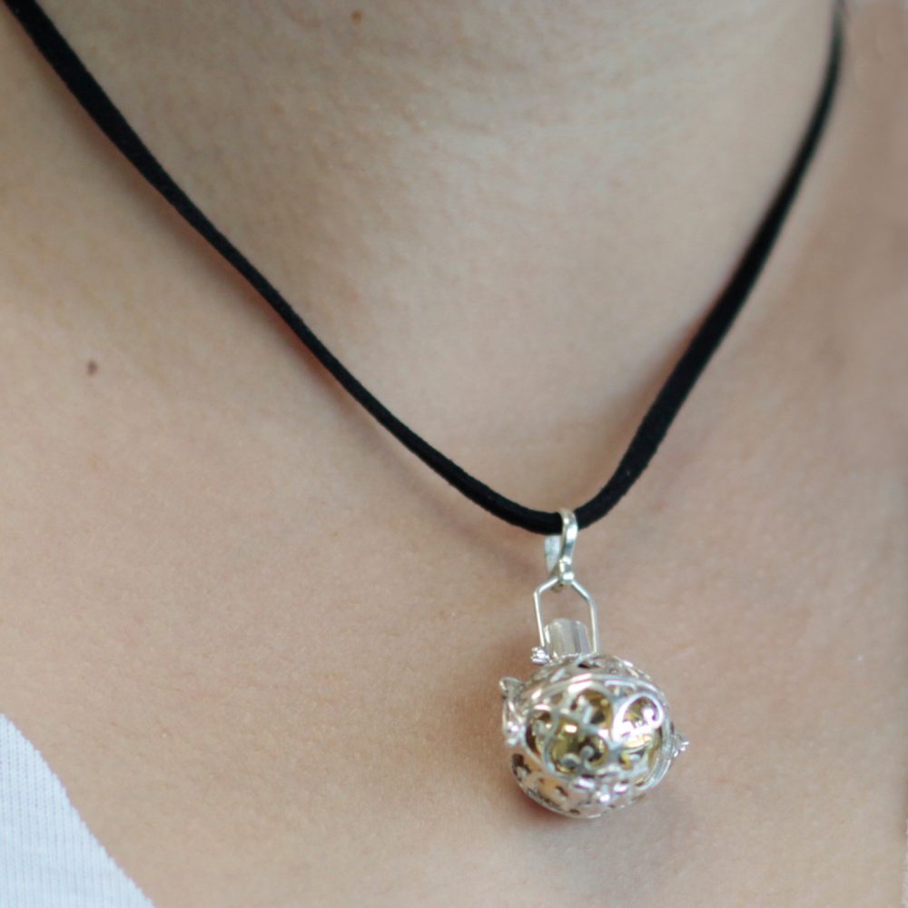Silver Angel Bell - Night- time - 18mm