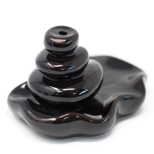 Backflow Incense Burner - Large Pebbles into Pool