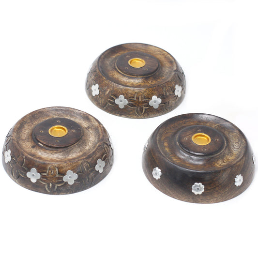 Cone and Stick Burner- Assorted Designs - Mango Wood