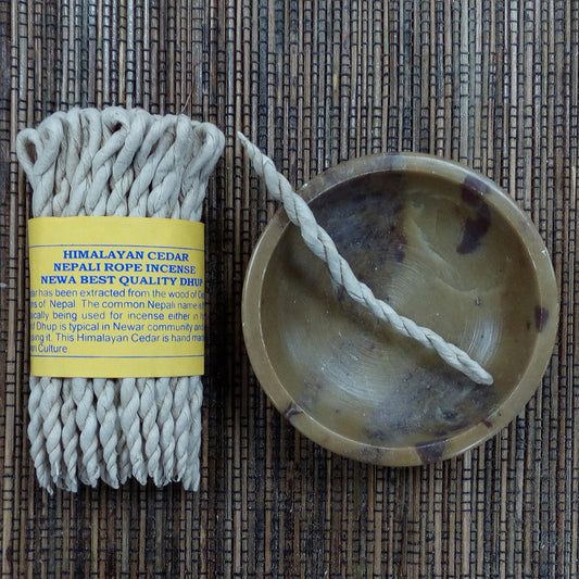Pure Herbs Cedar Rope Incense hand-rolled cedar herbal rope incense for cleansing and meditation