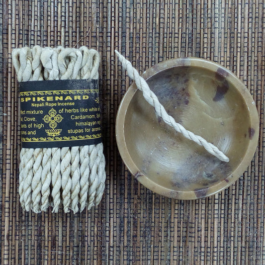 Pure Herbs Spikenard Rope Incense hand-rolled herbal rope incense for meditation and ritual use