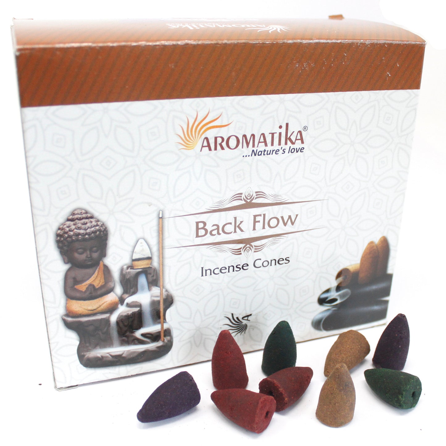 Aromatika Backflow Incense Cones - Rose