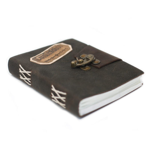 Leather Black Confessions with Lock Notebook (75)