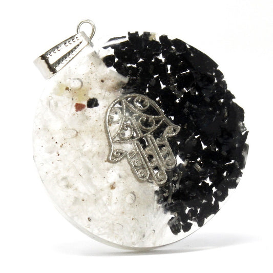 Orgonite Power Pendant - Good and Evil - Hamsa