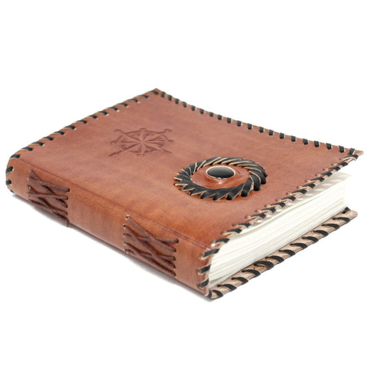 Leather Black onyx and Compas Notebook (75)