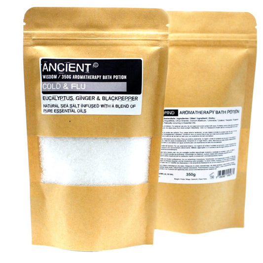 Aromatherapy Bath Potion in Kraft Bag 350g - Colds and Flu