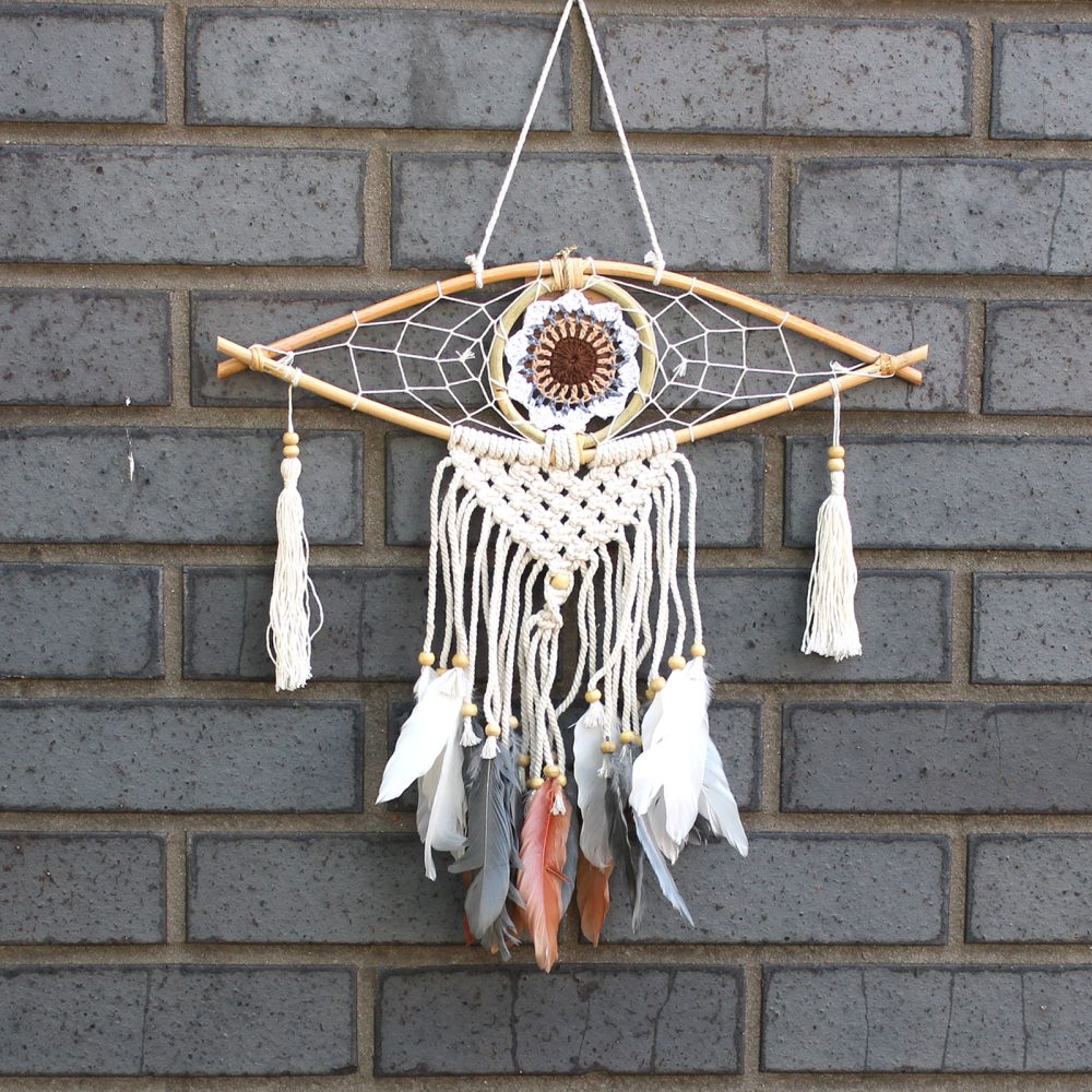 Protection Evil Eye Macrame Dream Catcher (Small)