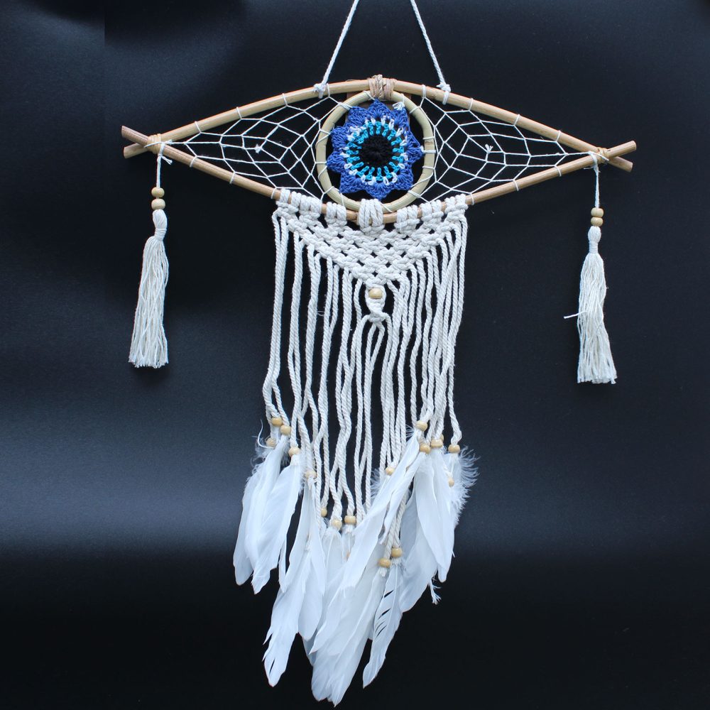 Protection Evil Eye Macrame Dream Catcher (Small)