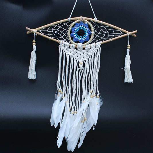 Protection Evil Eye Macrame Dream Catcher (Small)