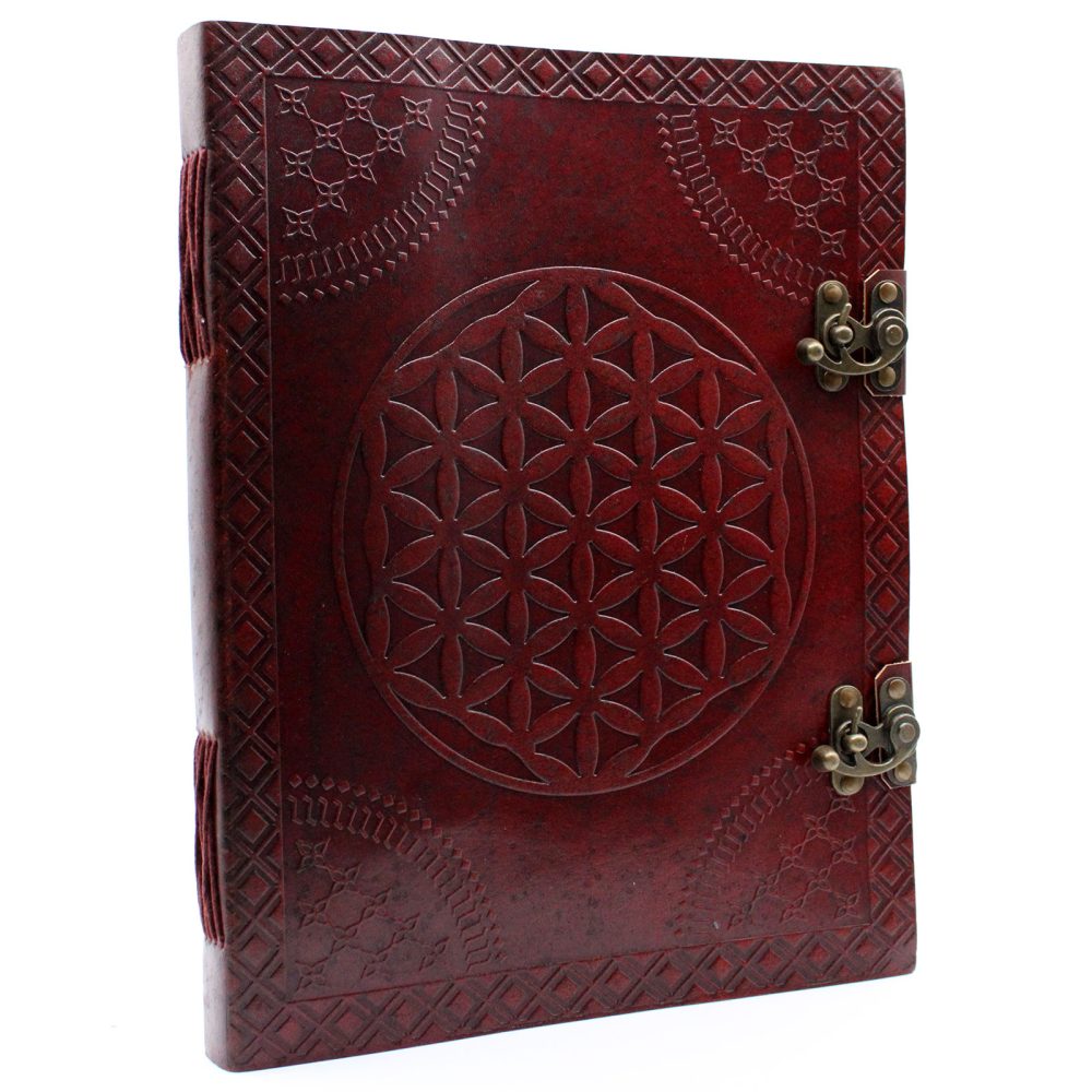 Huge Flower of Life Leather Book 1013 (200 pages)