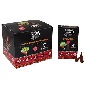 Tribal Soul backflow Incense Cones - White Sage + Lavender