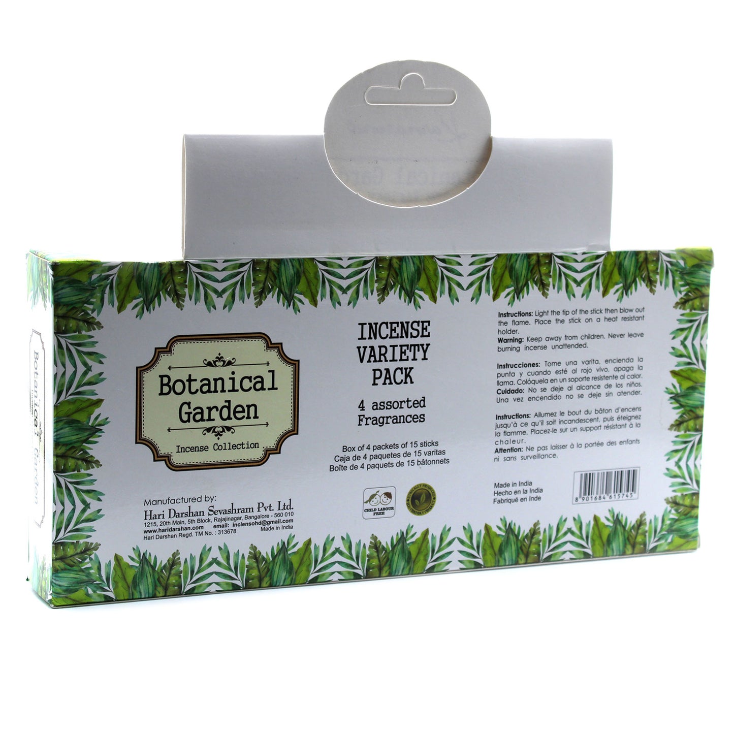 Botanical Garden Incense Gift Set - 4 Assorted Fragrance Sticks