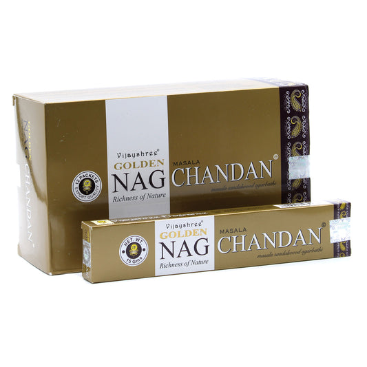 15g Golden Nag - Chandan Incense Sticks