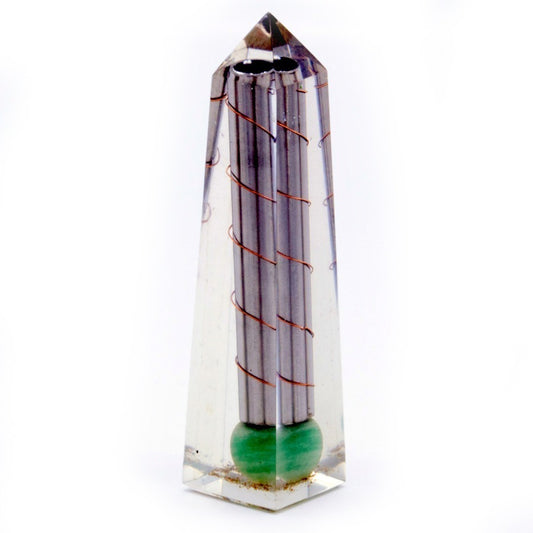 Orgonite Obelisk Power Point Green Aventurine - 11030 mm