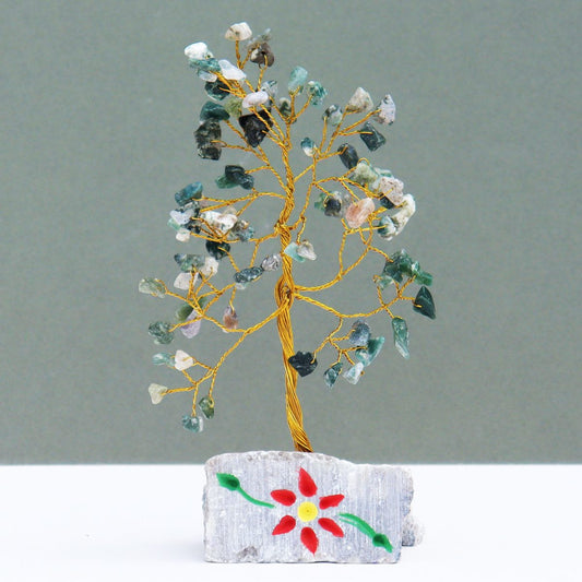 Moss Agate Crystal Tree - 80 Stone