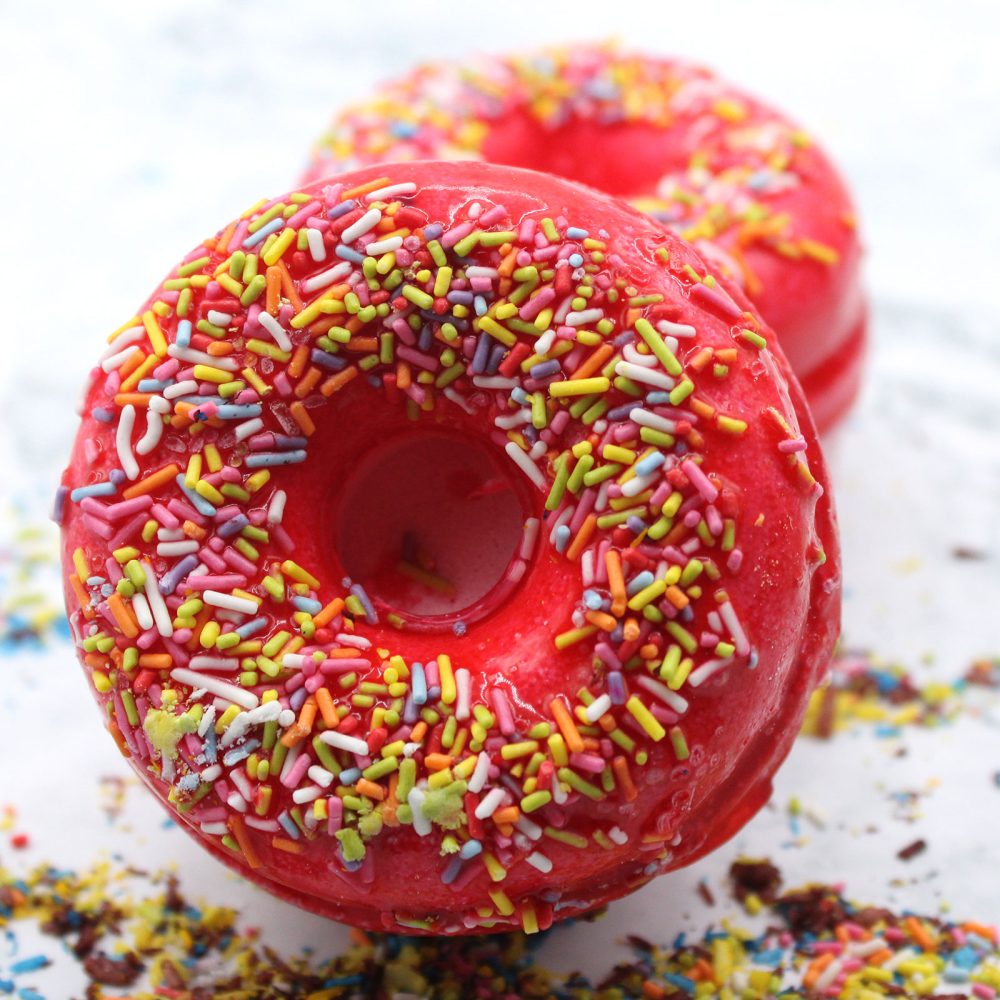 Strawberry and Banana Bath Donuts