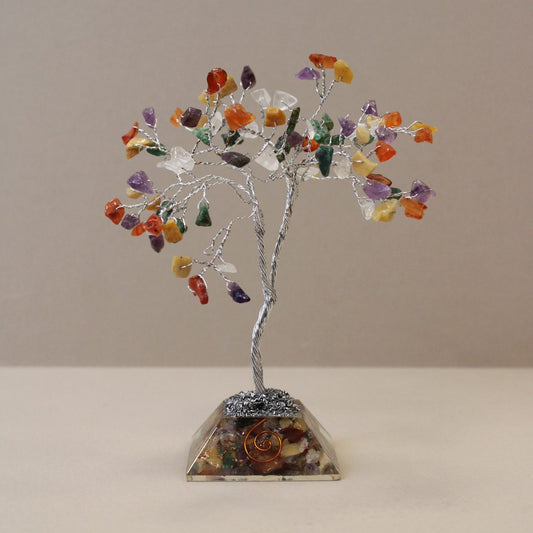 Multi Gemstone Tree with Organite Base - 80 Stone