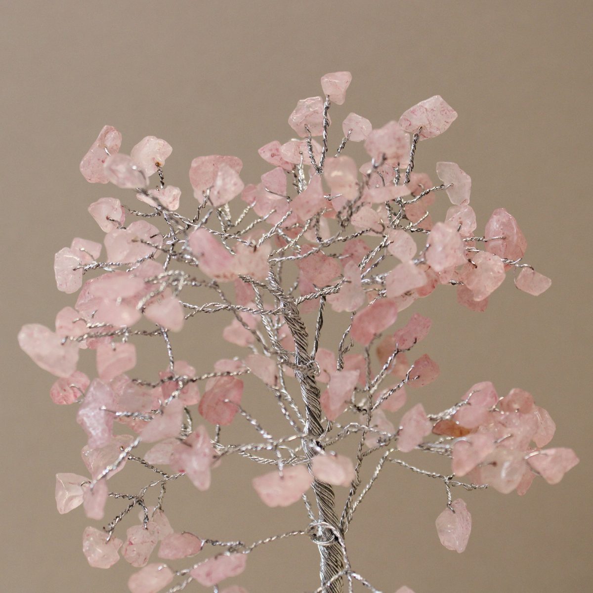 Rose Quartz Gemstone Tree with Organite Base - 160 Stone