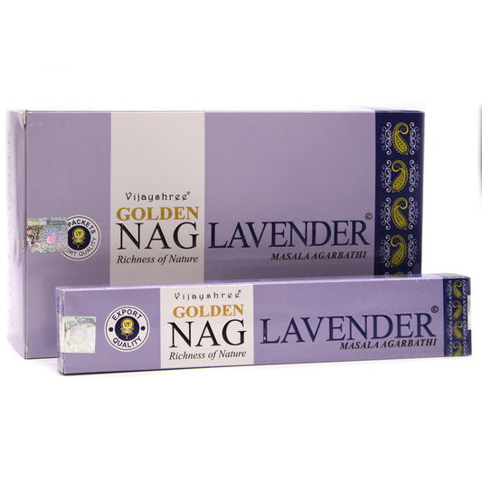15g Golden Nag - Lavender Incense Sticks
