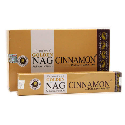 15g Golden Nag - Cinnamon Incense Sticks