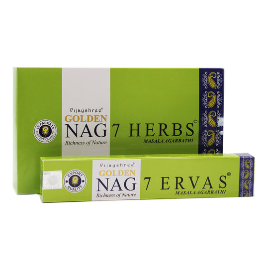 15g Golden Nag - Seven Herbs Incense Sticks