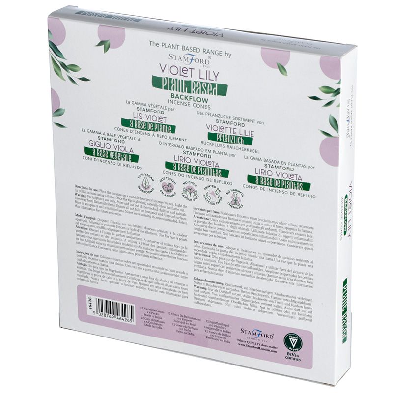 Stamford Plant Based Backflow Incense Cones - Violet Lilly