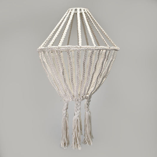 Macrame Large Drop Chandelier - Natural